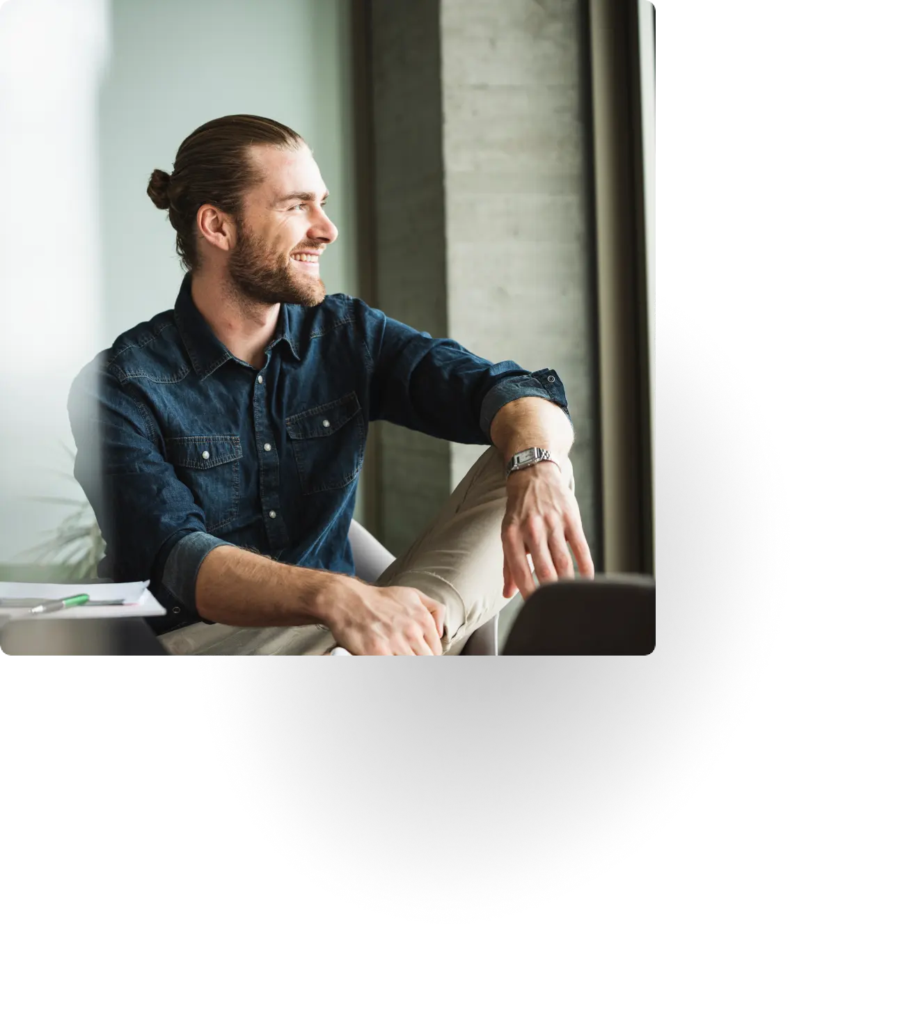 Modern Building casting a shadow