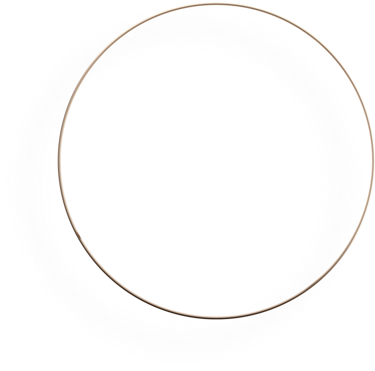 Simple thin circular outline graphic.