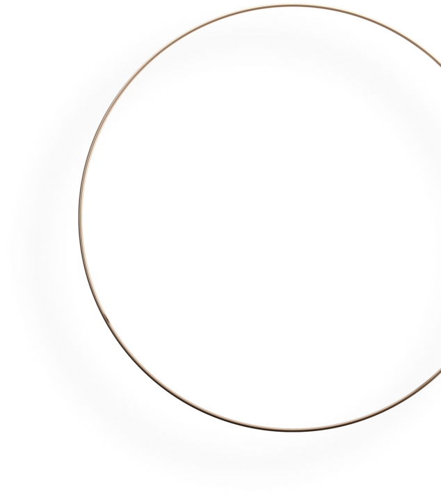 Black Sphere with Gold circular accent