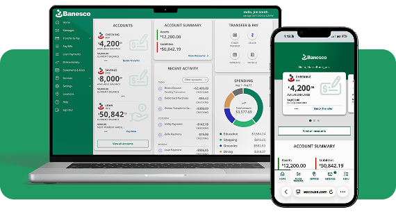 New Online Banking dashboard preview