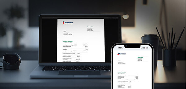 Digital documents on laptop